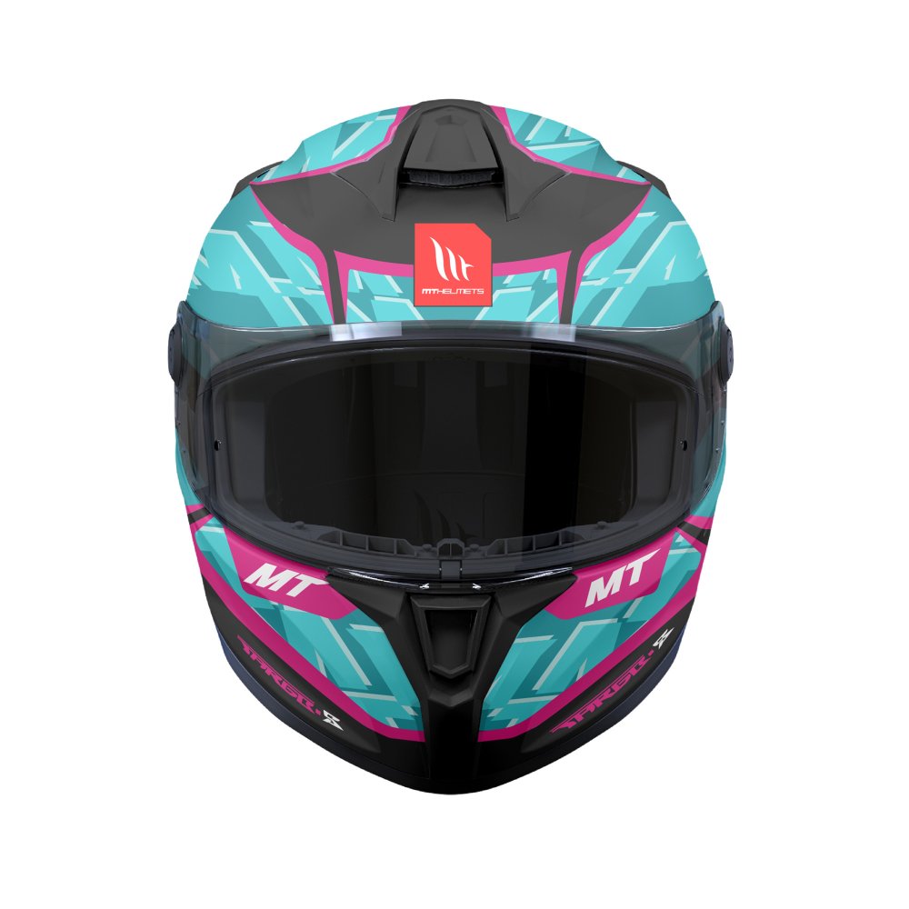 MT Targo S Surt Motorcycle Full Face Helmet - Matt Black/Blue/Purple