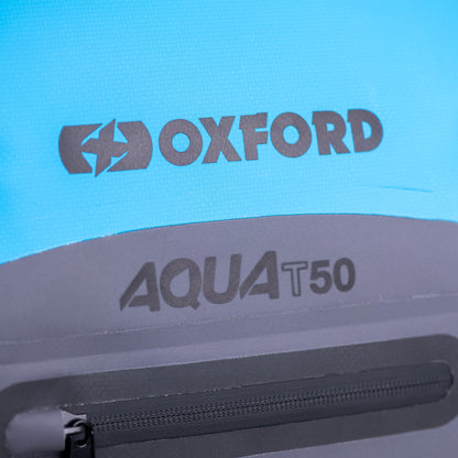 Oxford Aqua T-50 Motorcycle Roll Bag - Blue/Grey