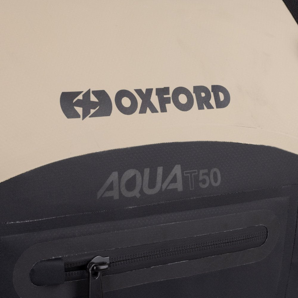 Oxford Aqua T-50 Motorcycle Roll Bag - Desert/Grey