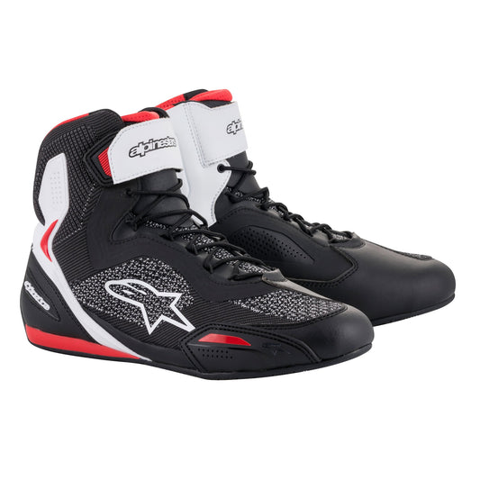 Alpinestars Faster 3 Mens Motorcycle Shoes - Black/White/Red