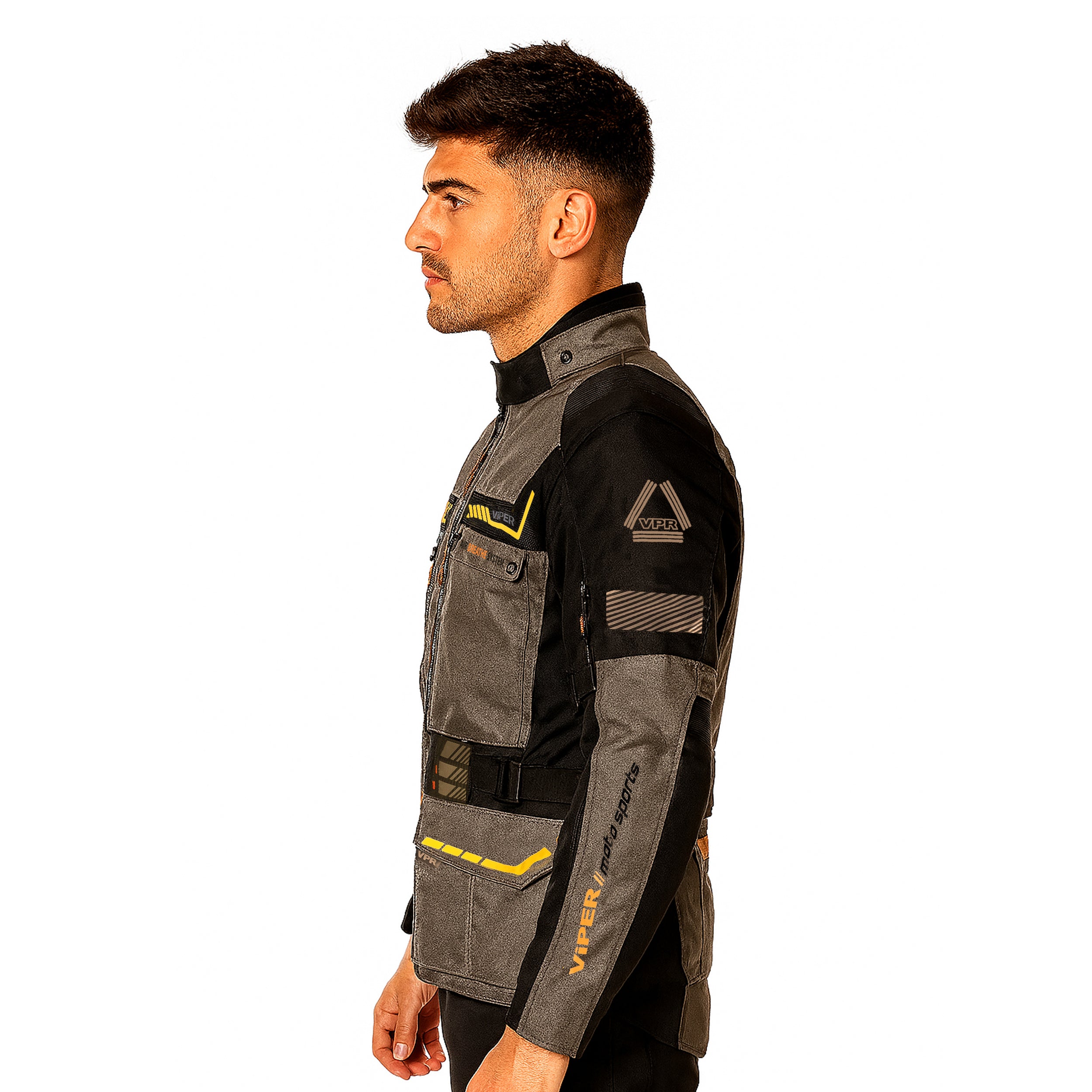 ViPER Guard Adventure Jacket Textile CE Grey Black – Riderwear