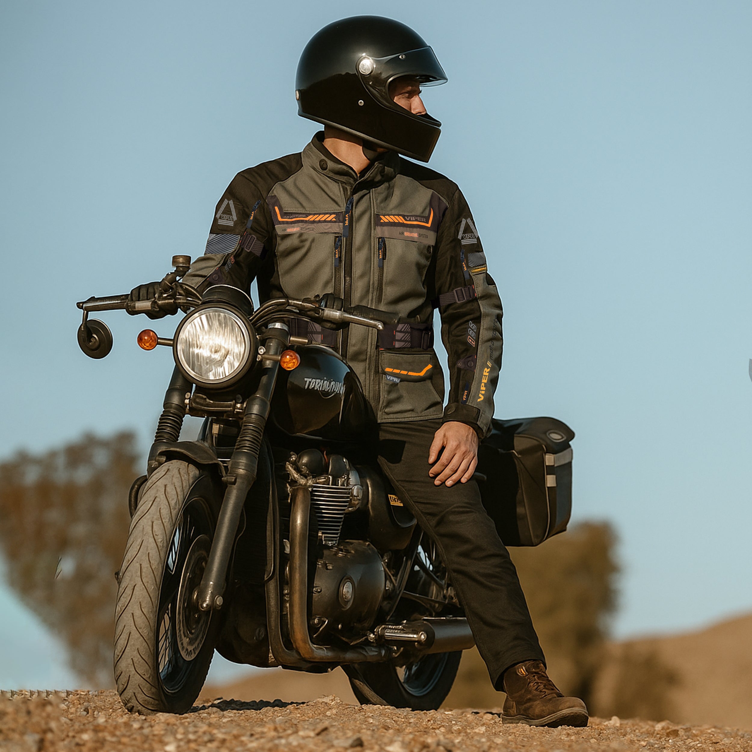 ViPER Guard Adventure Jacket Textile CE Grey Black – Riderwear