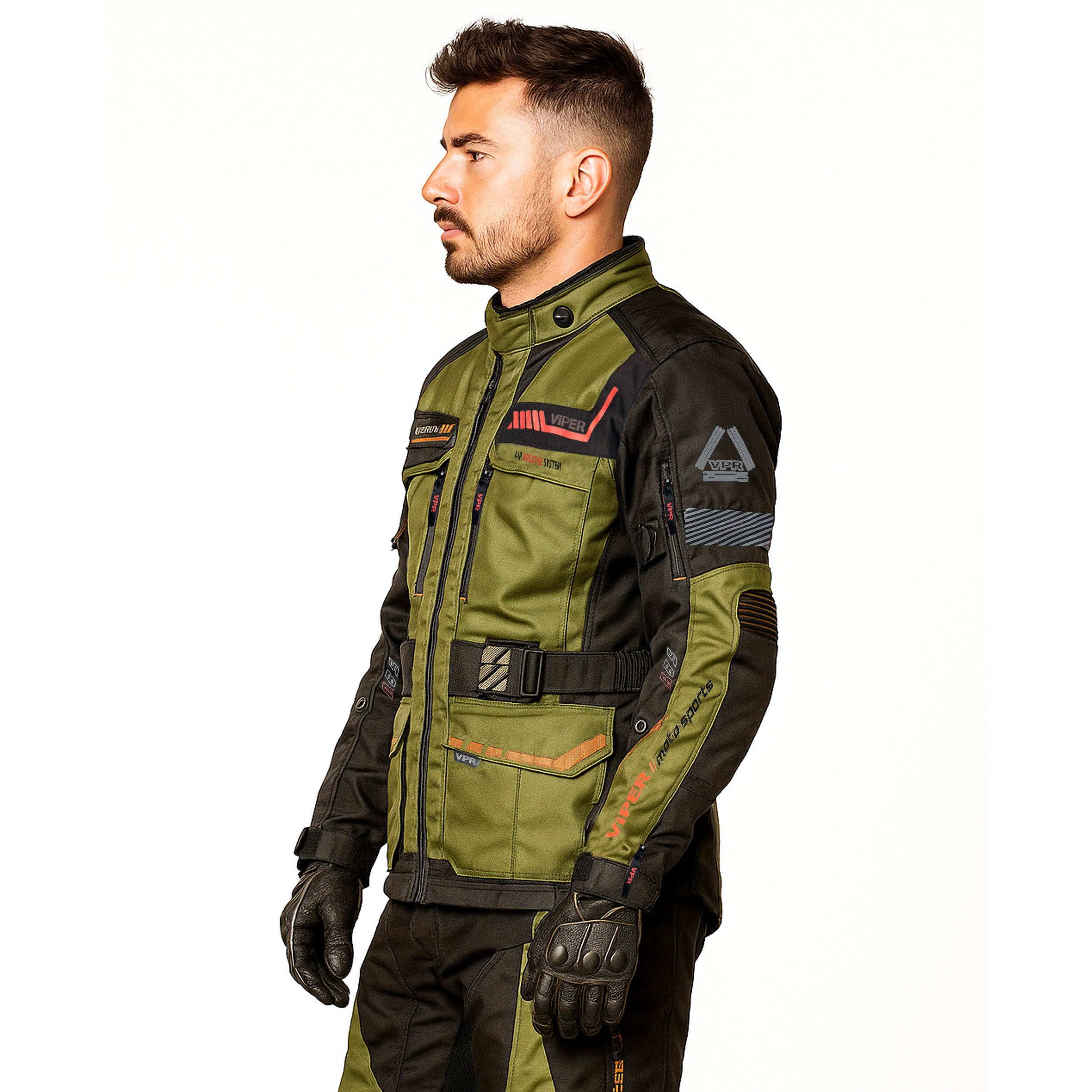 ViPER Guard Adventure Jacket Textile CE Olive Black – Riderwear