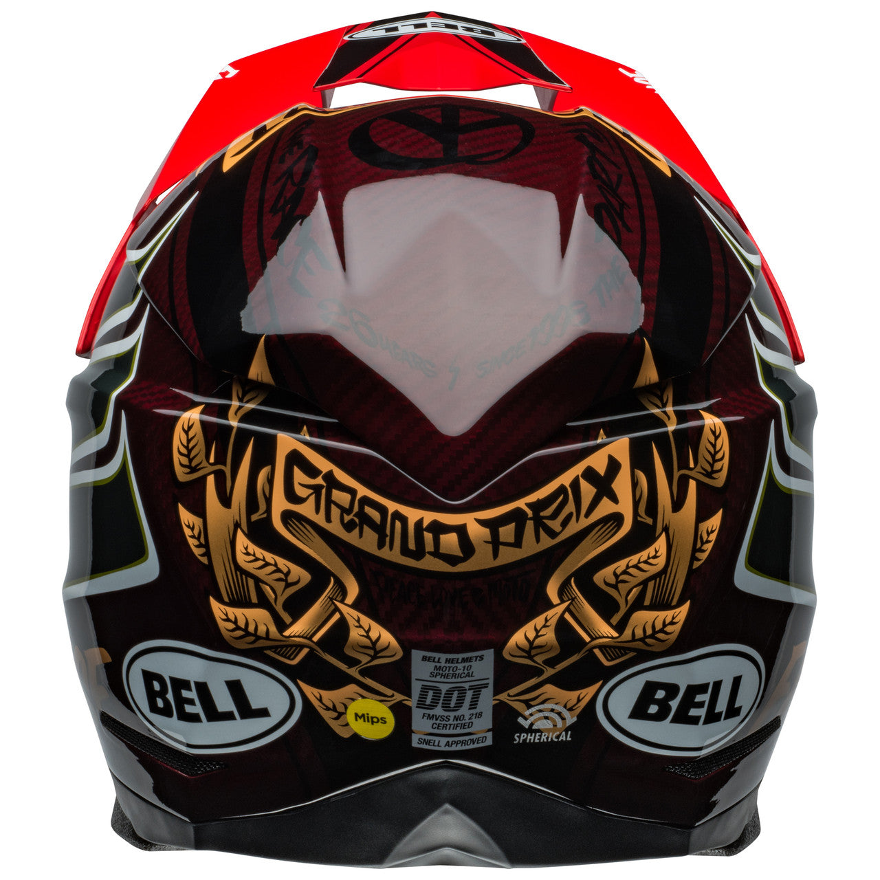 Bell MX 2024 Moto 10 Spherical Mips Adult Helmet Fasthouse DITD 24 Gloss Red Gold