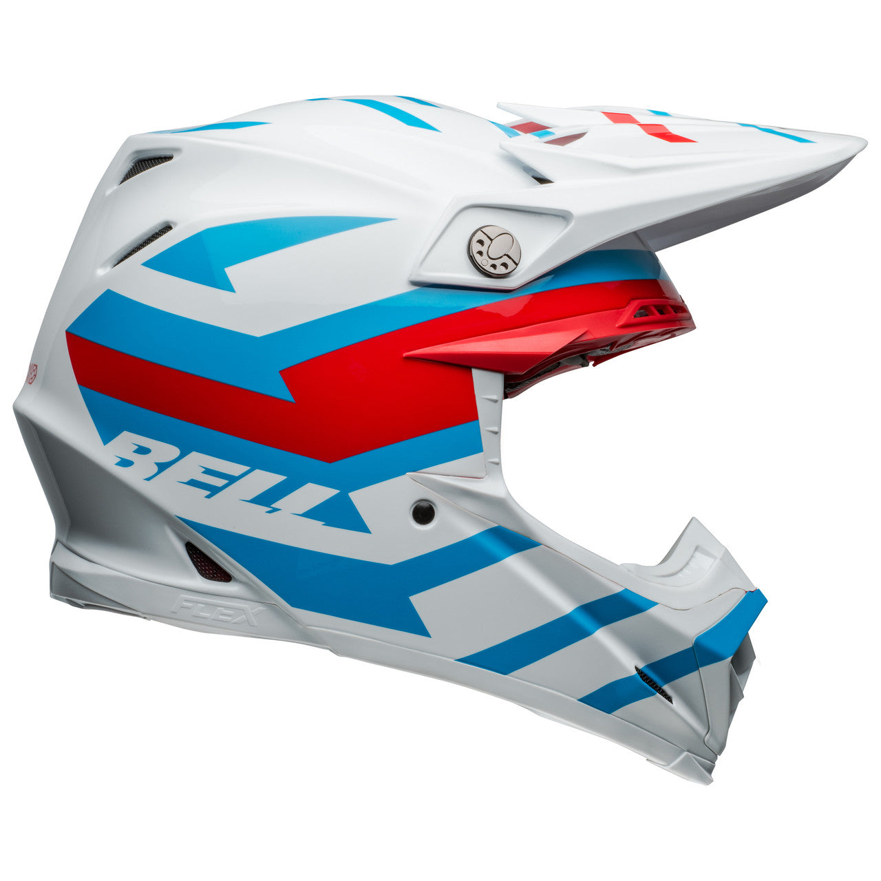 Bell MX 2024 Moto-9S Flex Adult Helmet (Banshee White/Red)