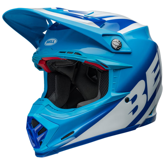 Bell MX 2024 Moto-9S Flex Adult Helmet (Rail Blue/White)