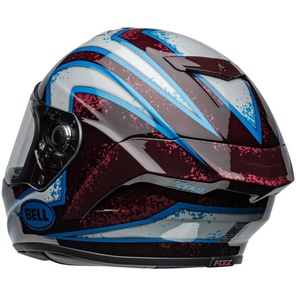 Bell Street 2024 Race Star Flex DLX Adult Helmet (Xenon Red/Silver)