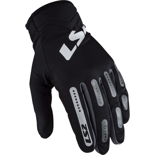 LS2 BEND SUMMER TEXTILE GLOVES - BLACK GREY