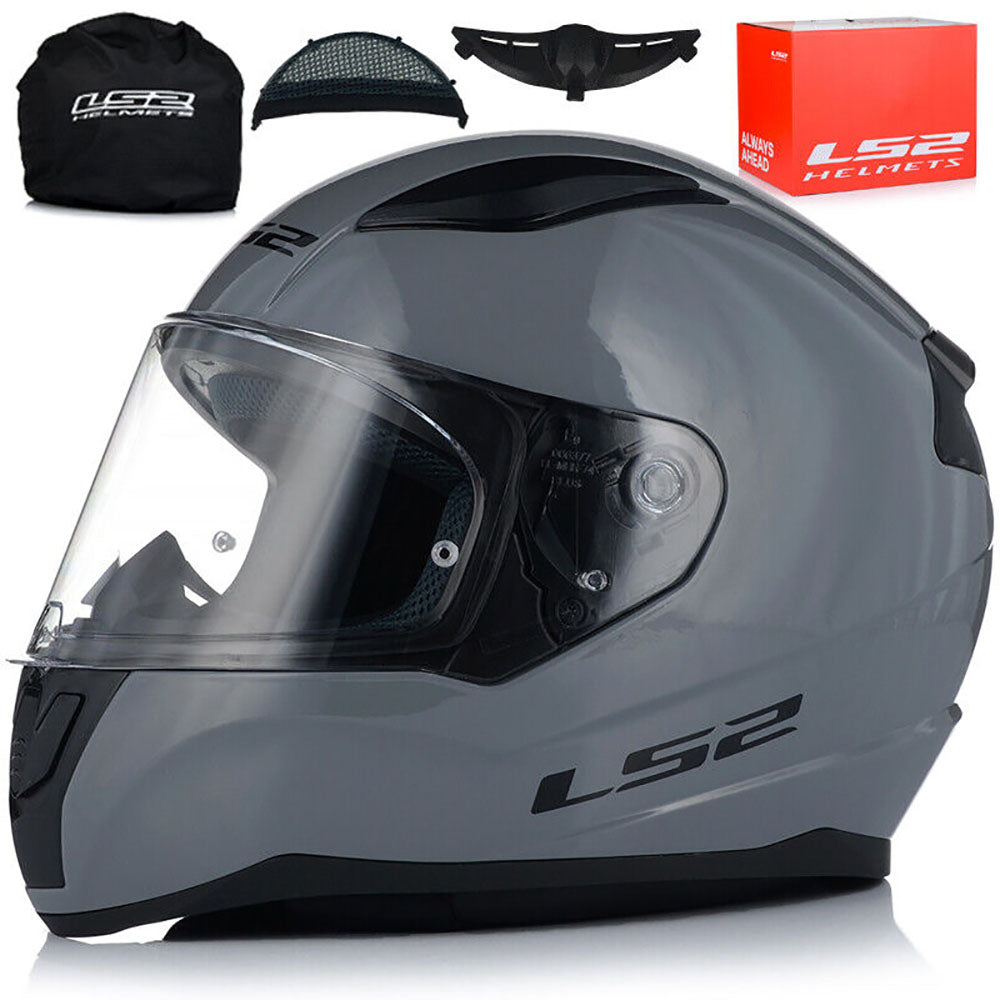 ls2 grey helmet FF811 Vector 2 ECE 22.06 Solid Nardo LS2 Helmets Street Fighter Full