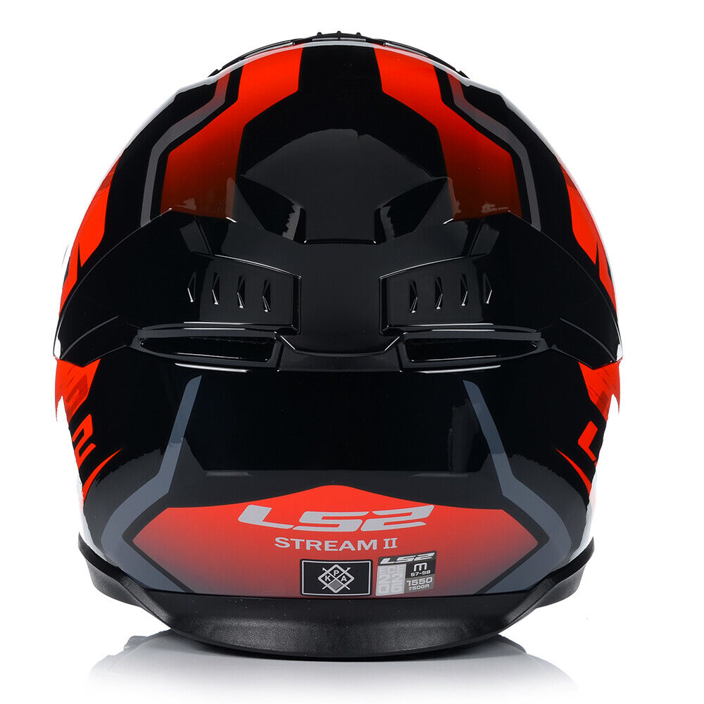 Riderwear | LS2 FF808 STREAM-II Full Face Helmet, Fury Black Red