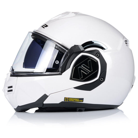 LS2 FF906 ADVANT Convertible Helmet- White