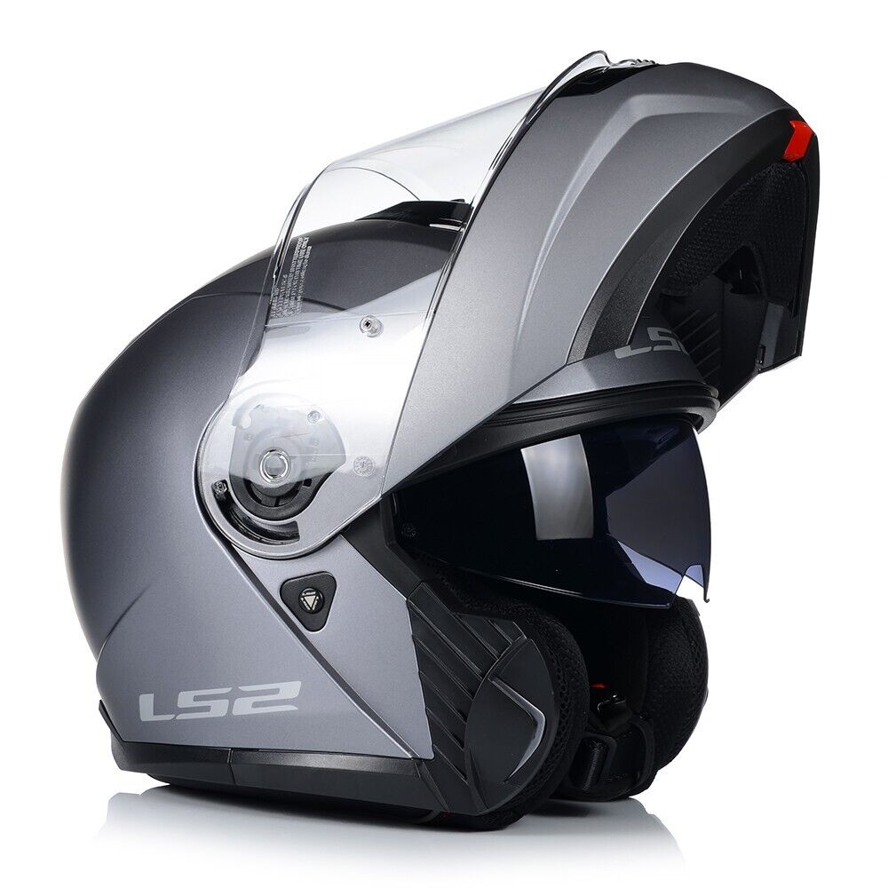 LS2 FF908 STROBE II Flip Front Helmet - Matt Titanium
