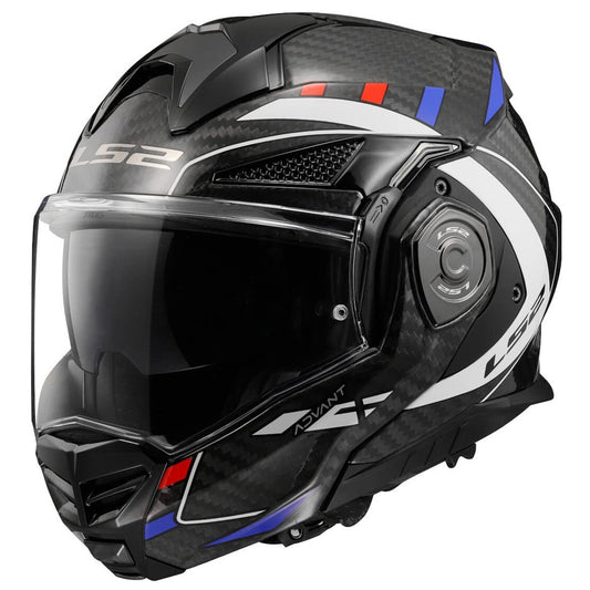 Riderwear | LS2 FF901 ADVANT X CARBON Modular Helmet - Future White Blue