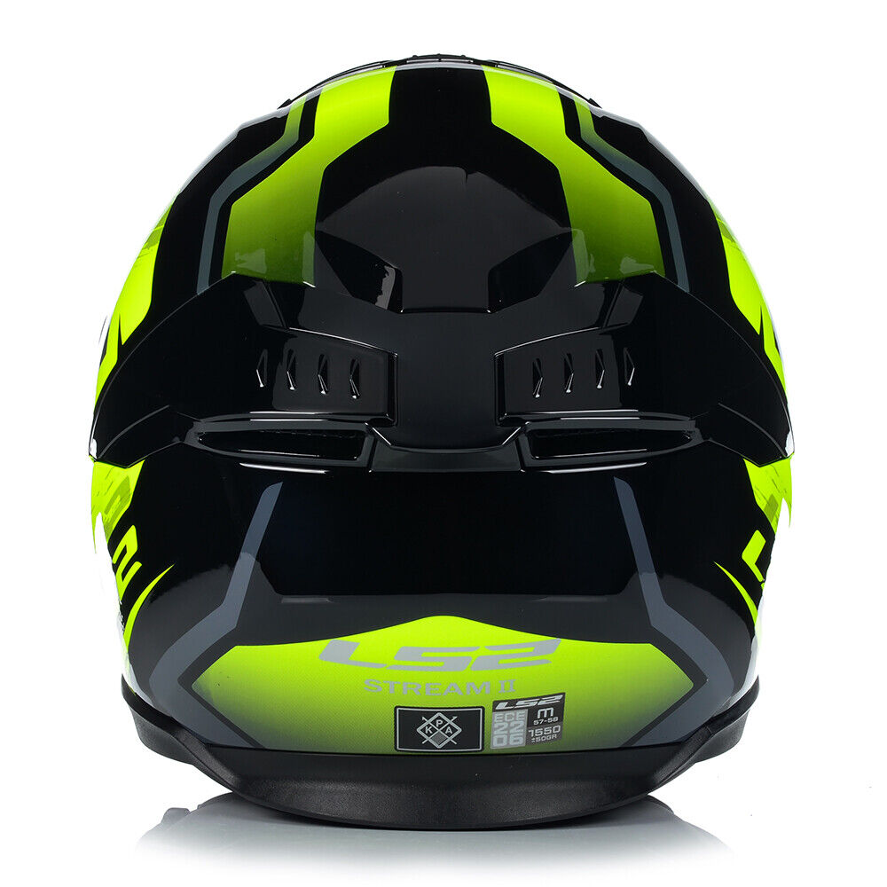 Riderwear | LS2 FF808 STREAM-II Full Face Helmet, Fury Black HiViz