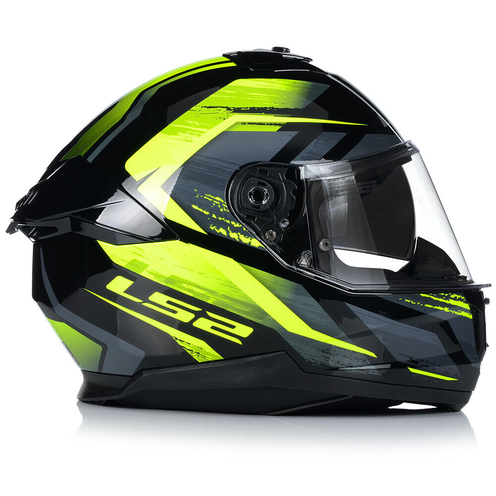 Riderwear | LS2 FF808 STREAM-II Full Face Helmet, Fury Black HiViz