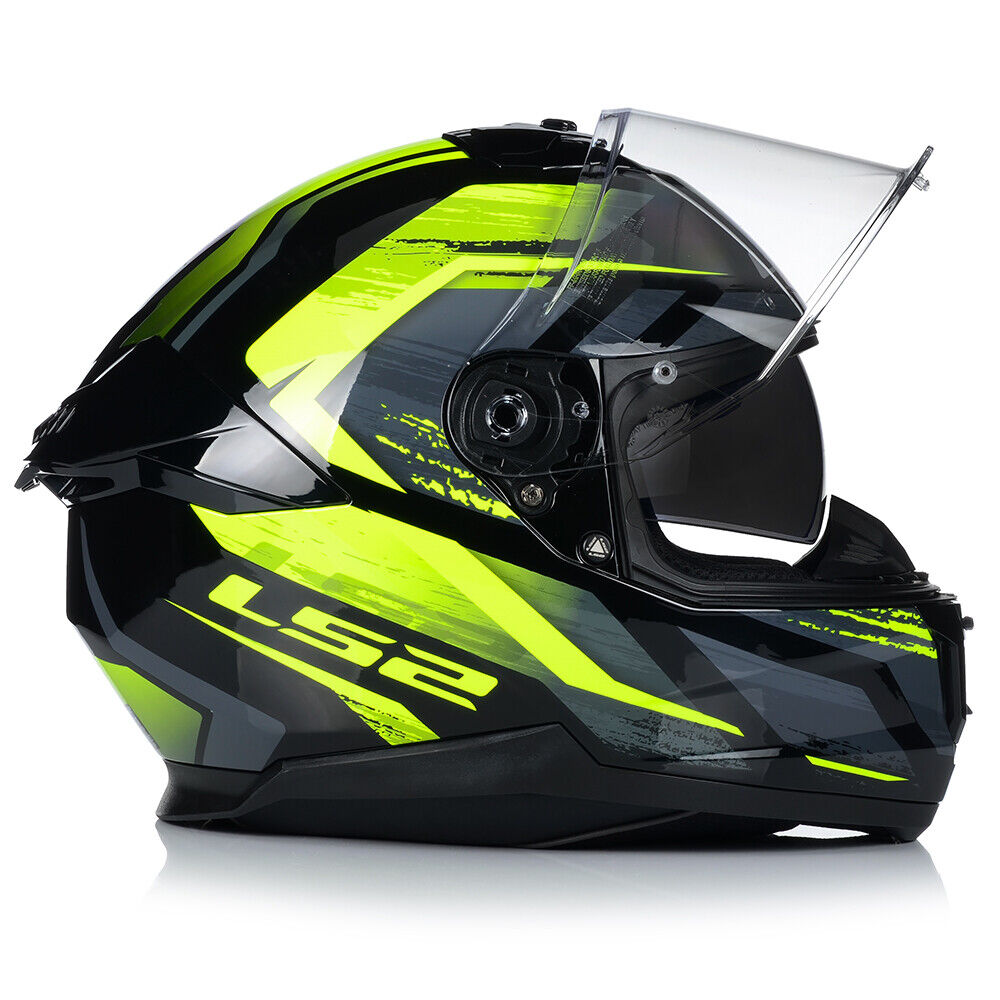 Riderwear | LS2 FF808 STREAM-II Full Face Helmet, Fury Black HiViz