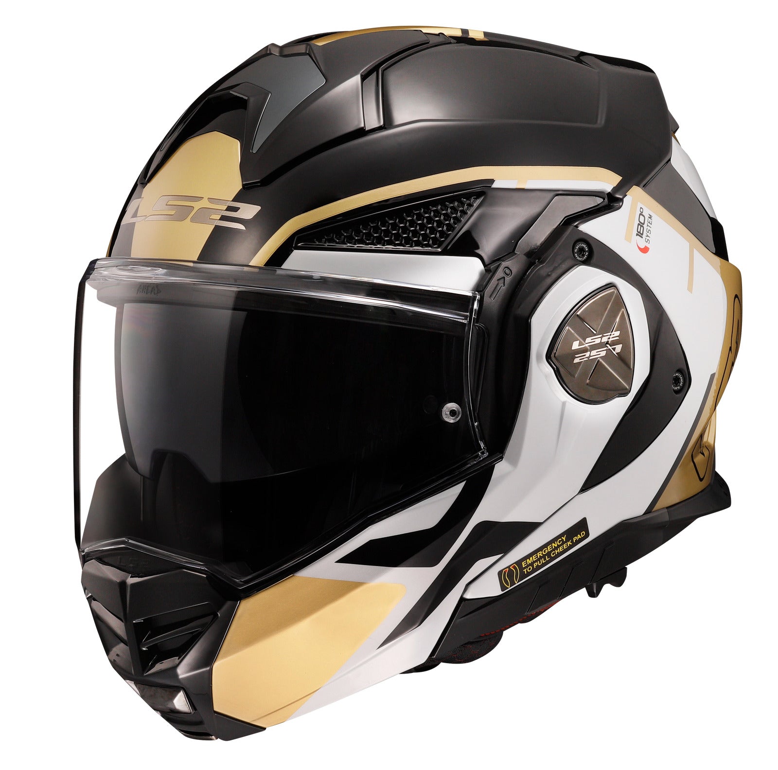 Riderwear | LS2 FF901 ADVANT X METRYK Modular Helmet - Black Gold