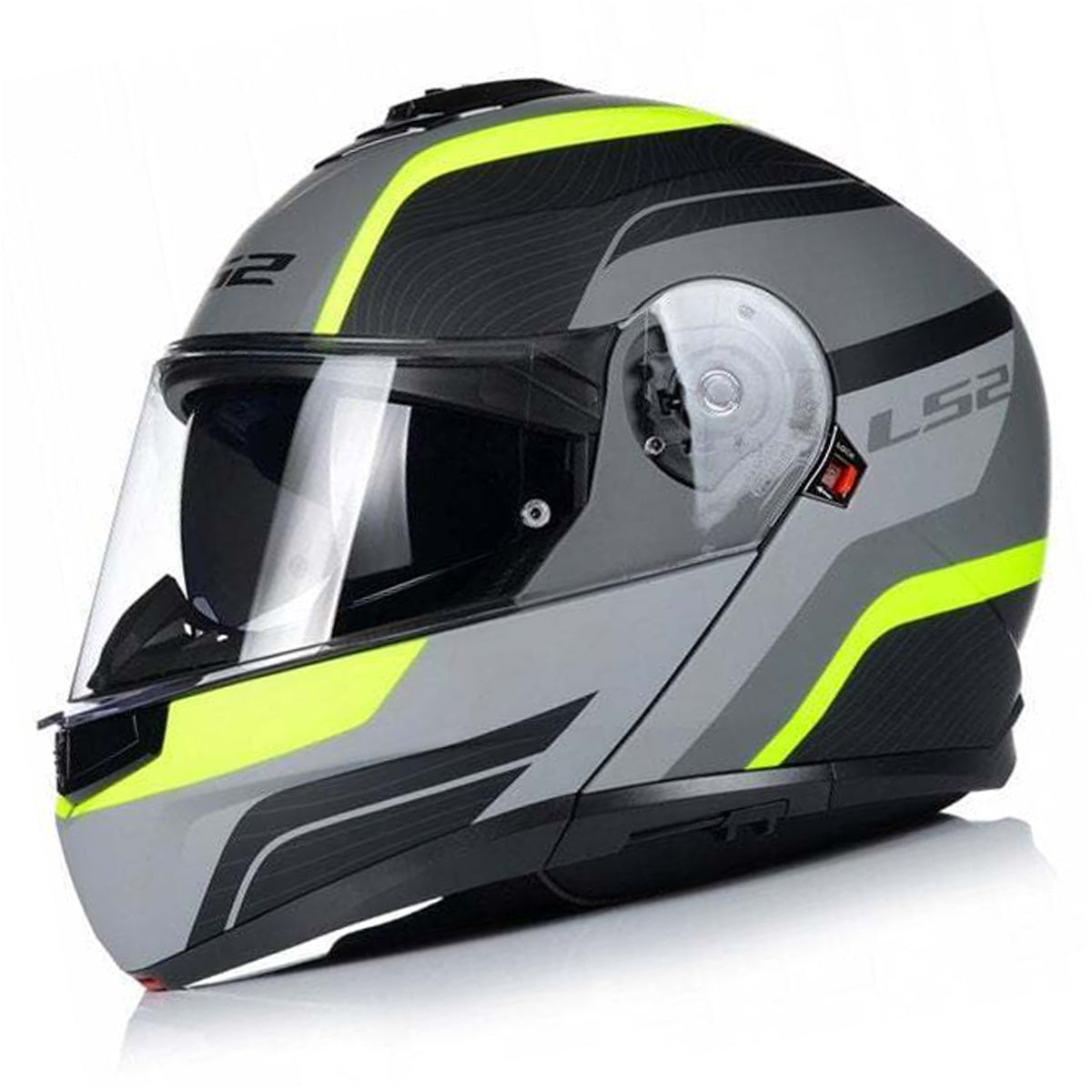 Riderwear | LS2 FF908 STROBE-II MONZA Flip-Up Helmet - Matt Black Yellow