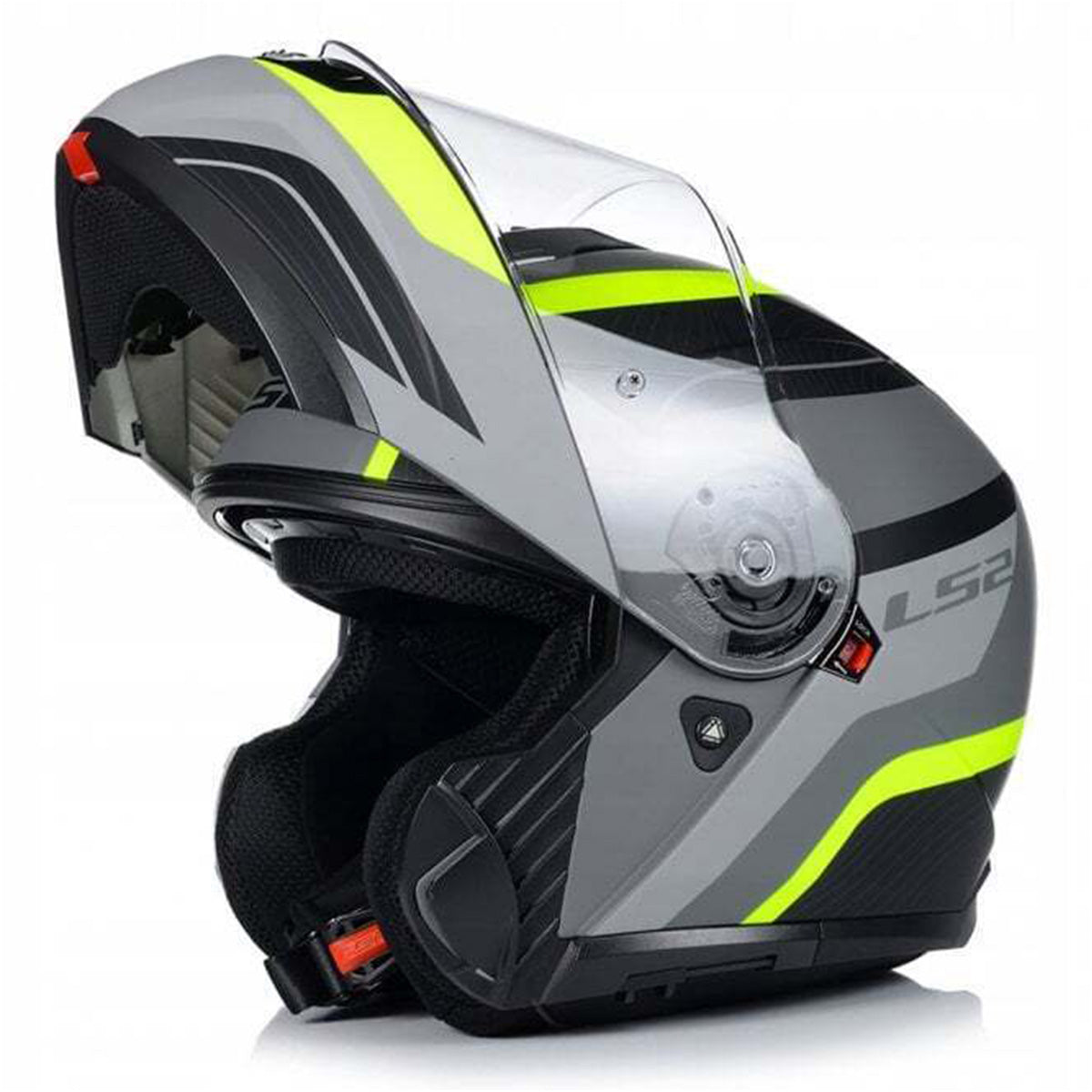 Riderwear | LS2 FF908 STROBE-II MONZA Flip-Up Helmet - Matt Black Yellow