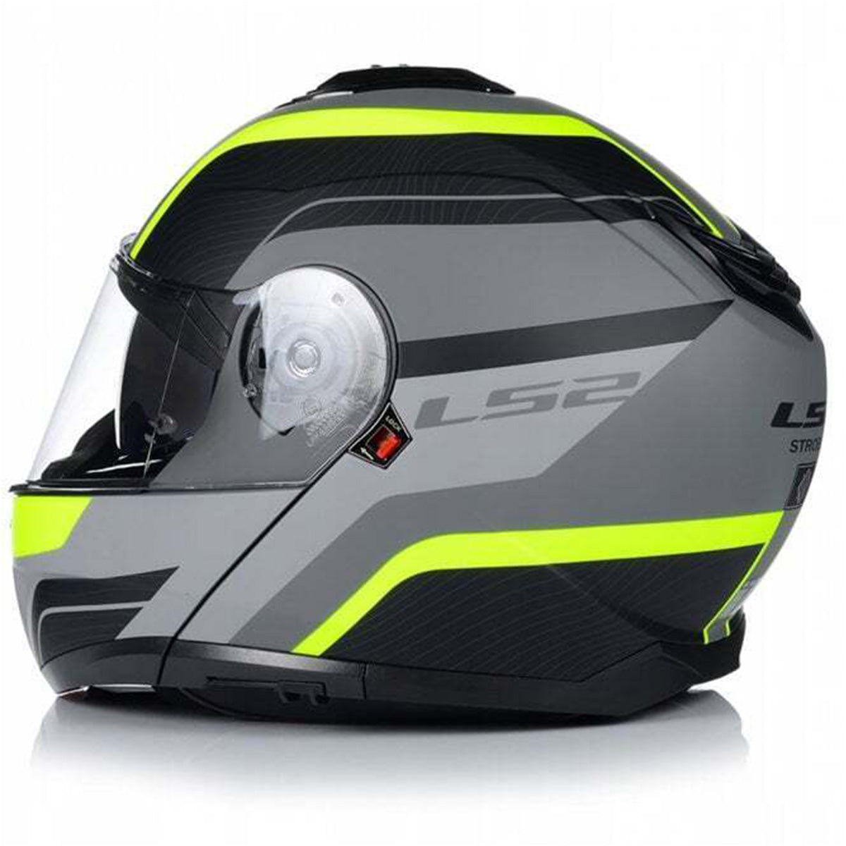 Riderwear | LS2 FF908 STROBE-II MONZA Flip-Up Helmet - Matt Black Yellow