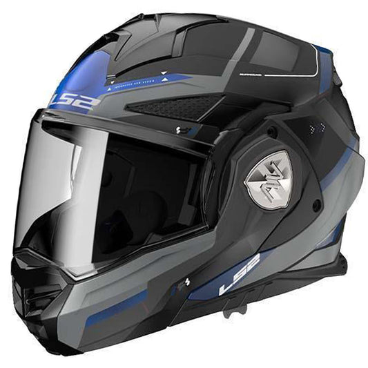 Riderwear | LS2 FF901 ADVANT X SPECTRUM Modular Helmet - Black Titanium Blue