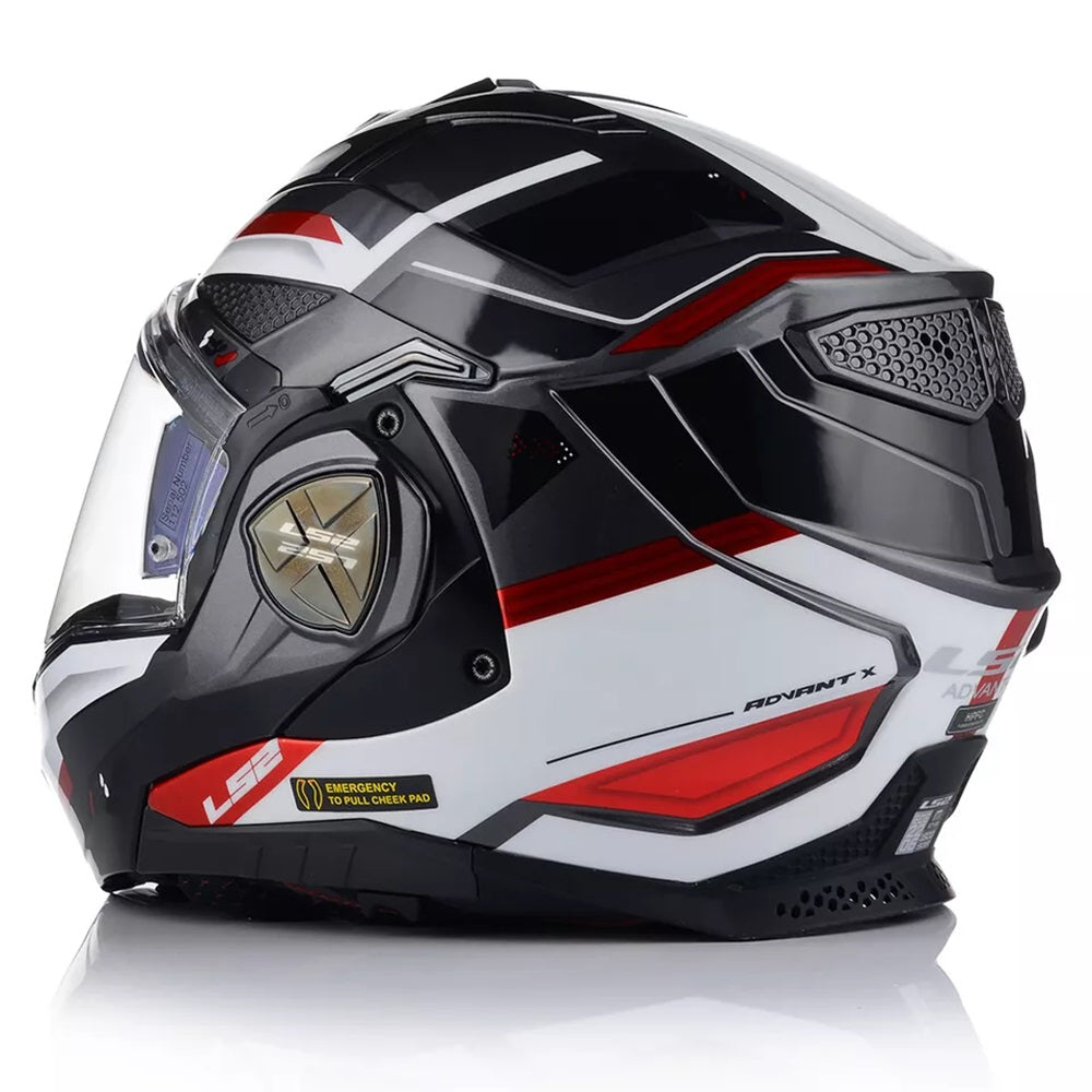 ls2 ff901 advant x spectrum helmet LS2 FF901 ADVANT X Modular Helmet with Dark Visor- Spectrum Red – Riderwear