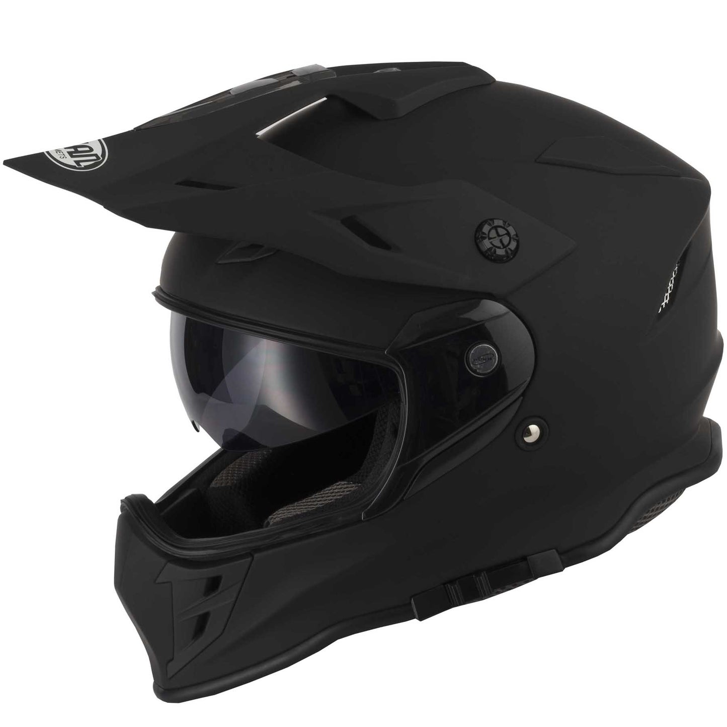 Riderwear | VCAN H331 Motocross Dual Sport Helmet - Matt Black