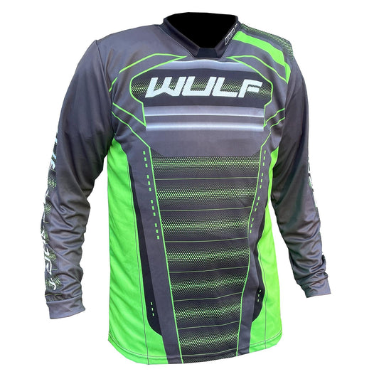 Wulfsport Corsair Adult Motocross Top - Black/Green