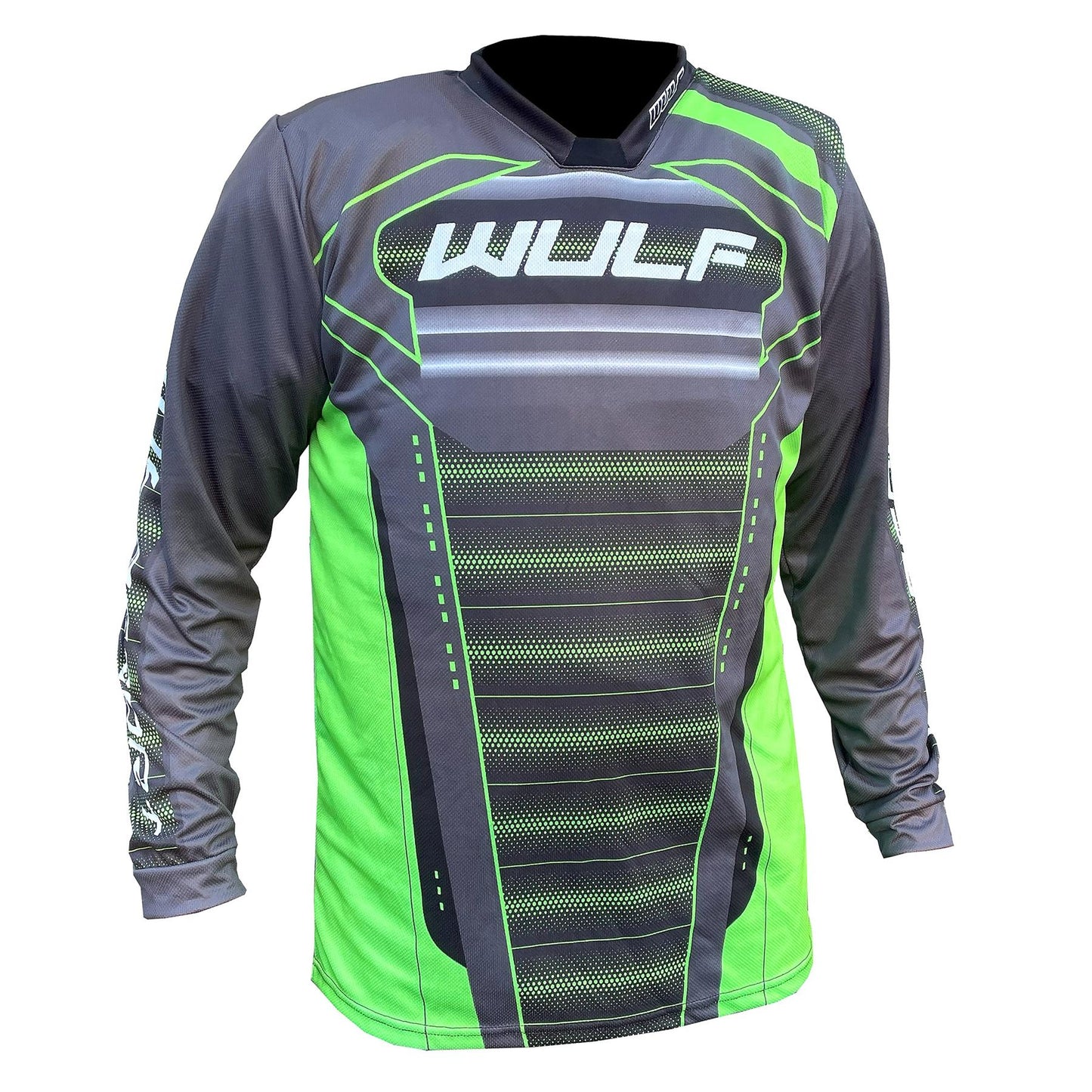 Wulfsport Corsair Adult Motocross Top - Black/Green