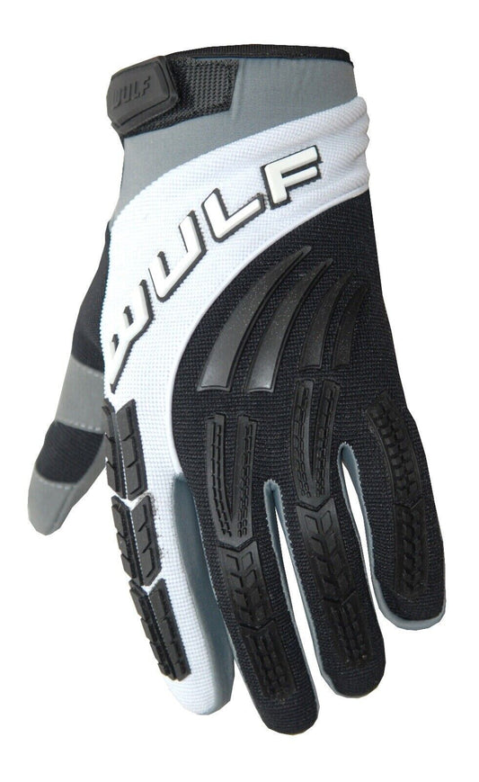 Wulfsport Shadow Adult Motocross Gloves - Black/White