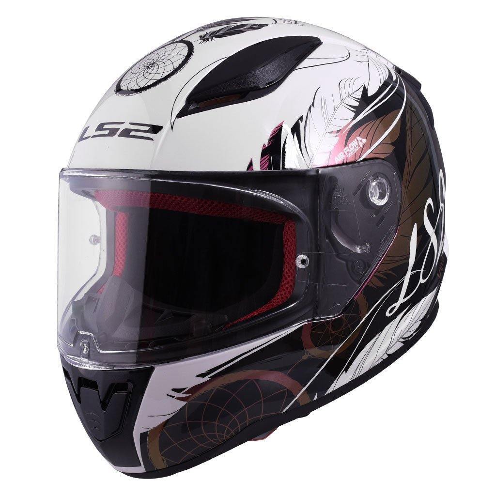 Riderwear | LS2 FF353 RAPID-II BOHO Ladies Helmet - White Pink