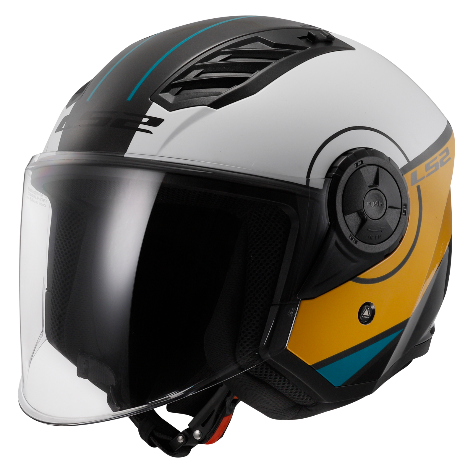 Riderwear | LS2 OF616 Airflow-II Cover Open Face Helmet - White Brown