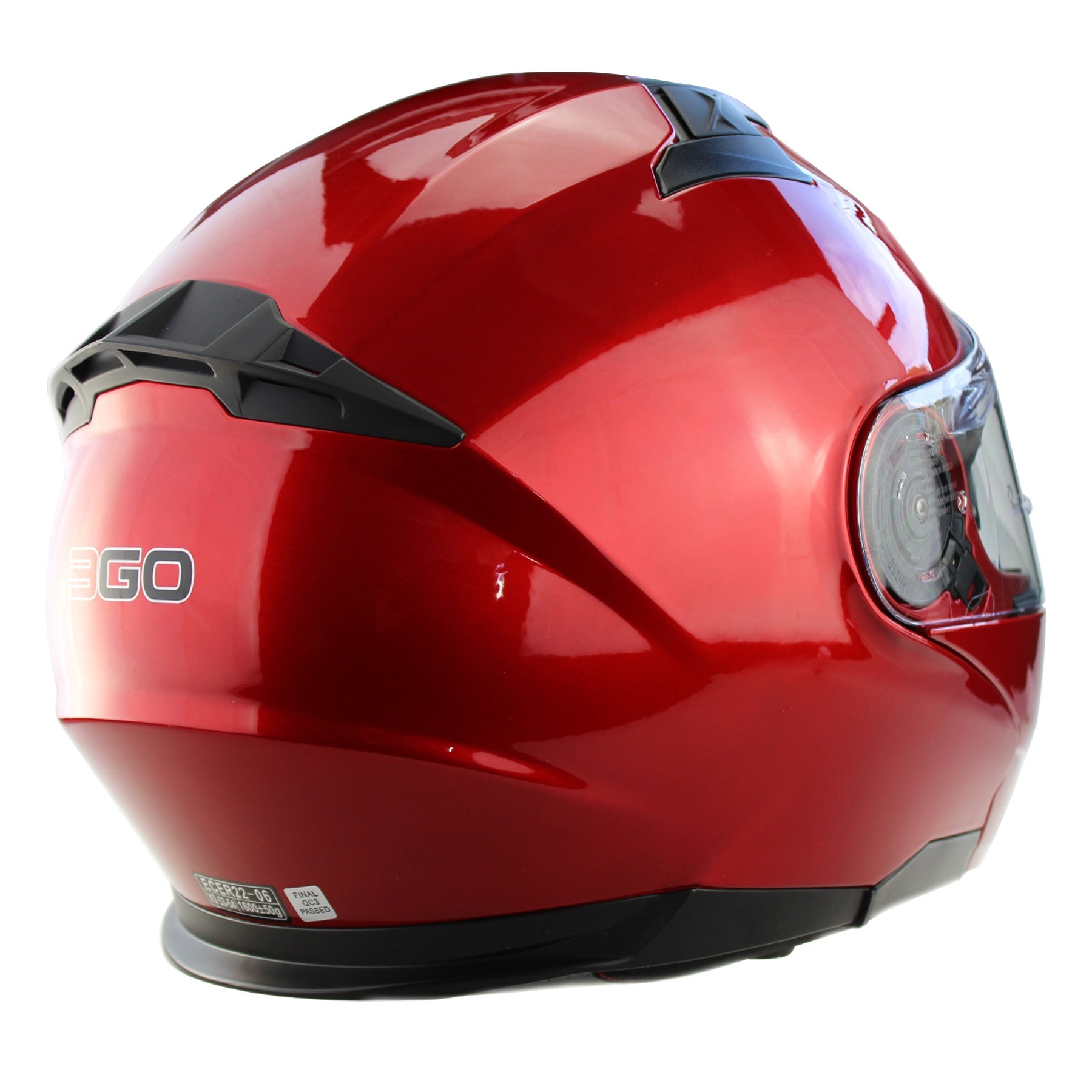 burgundy modular motorcycle helmets 3GO E335 Flip Up Modular Helmet