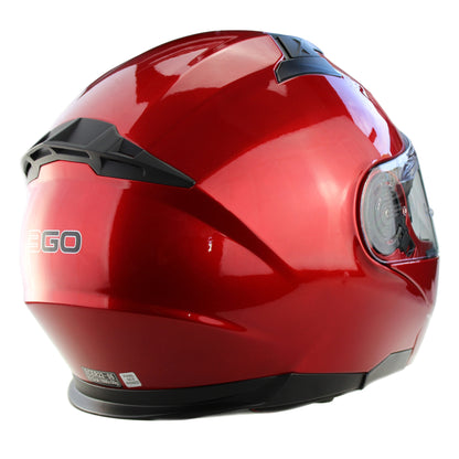 3GO E335 FLIP UP MODULAR HELMET - BURGUNDY