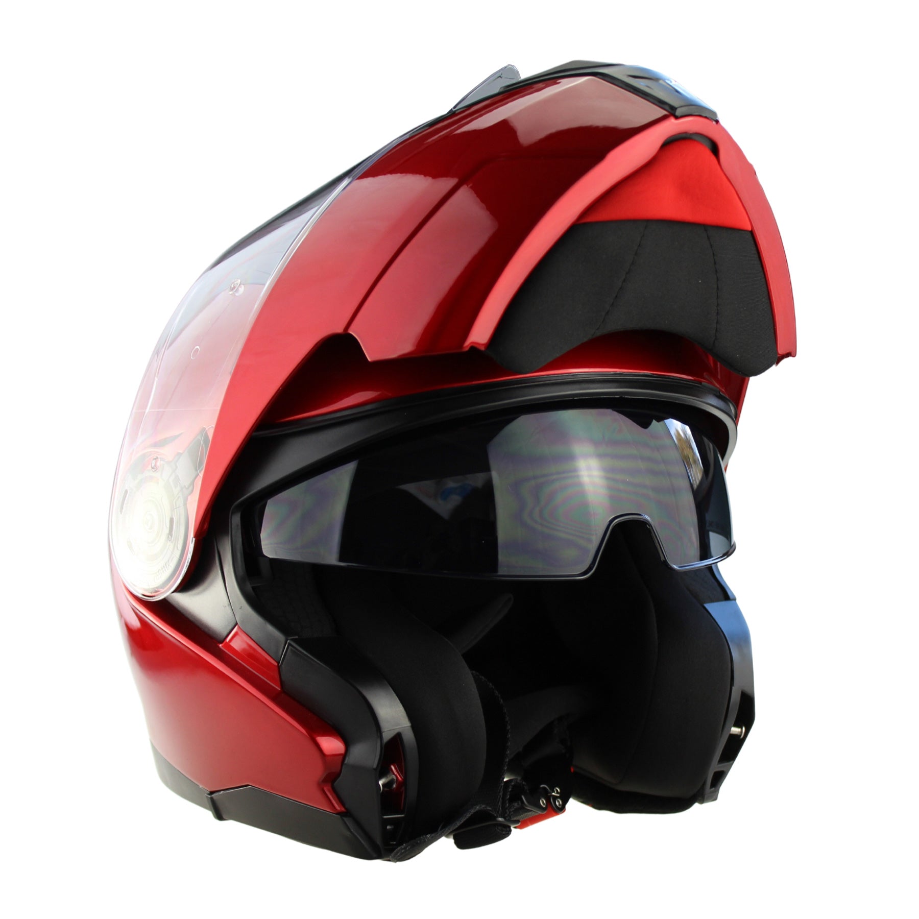 burgundy modular motorcycle helmets 3GO E335 Flip Up Modular Helmet