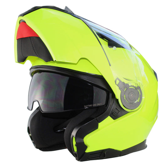 Riderwear | 3GO E335 Flip-Up Helmet - Fluo Yellow