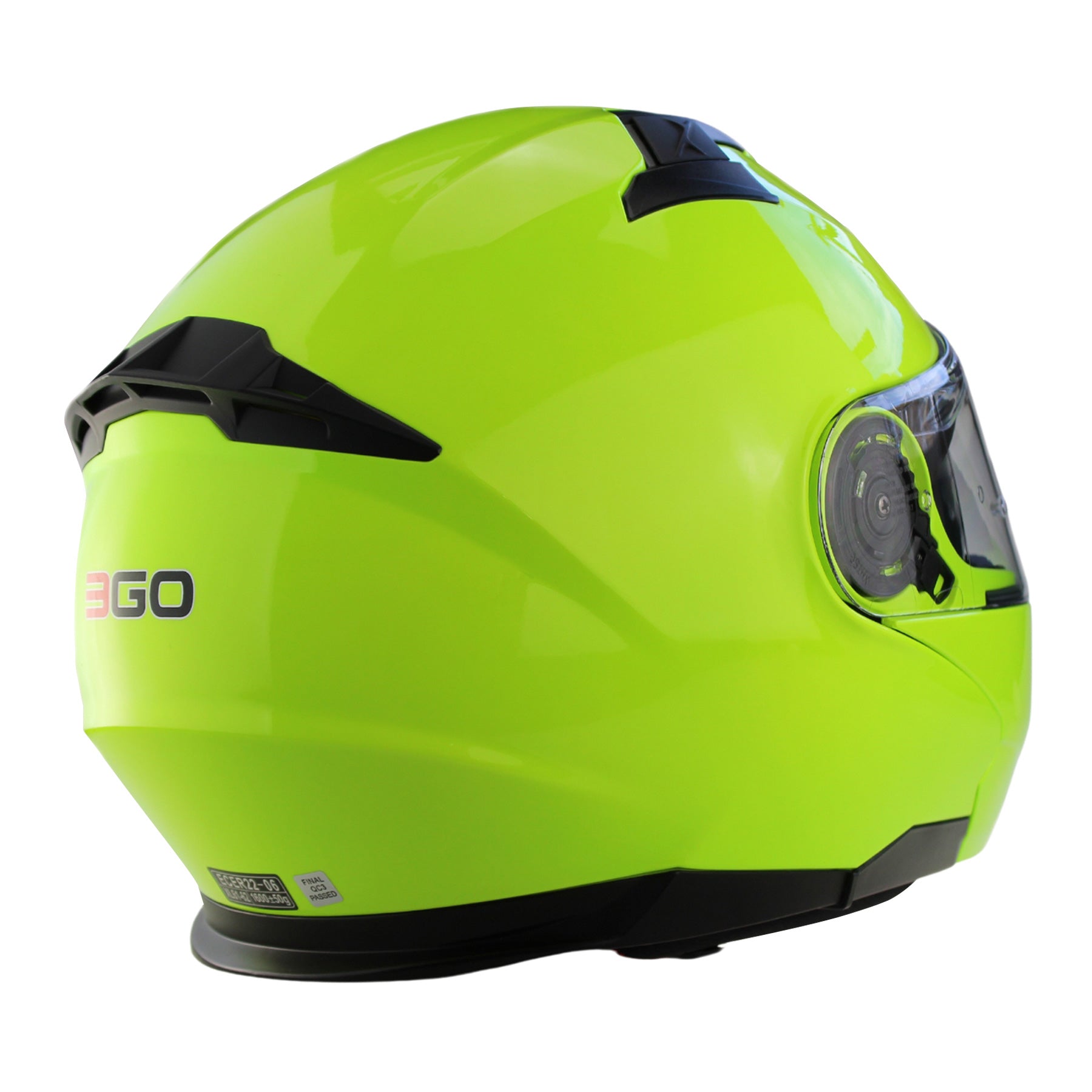Riderwear | 3GO E335 Flip-Up Helmet - Fluo Yellow