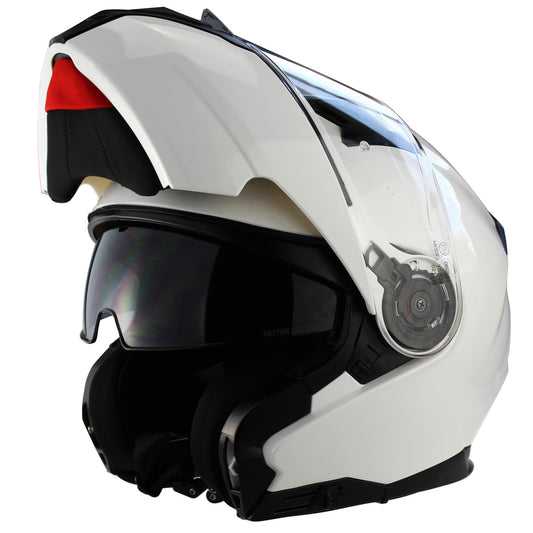 Riderwear | 3GO E335 Flip-Up Modular Helmet - White