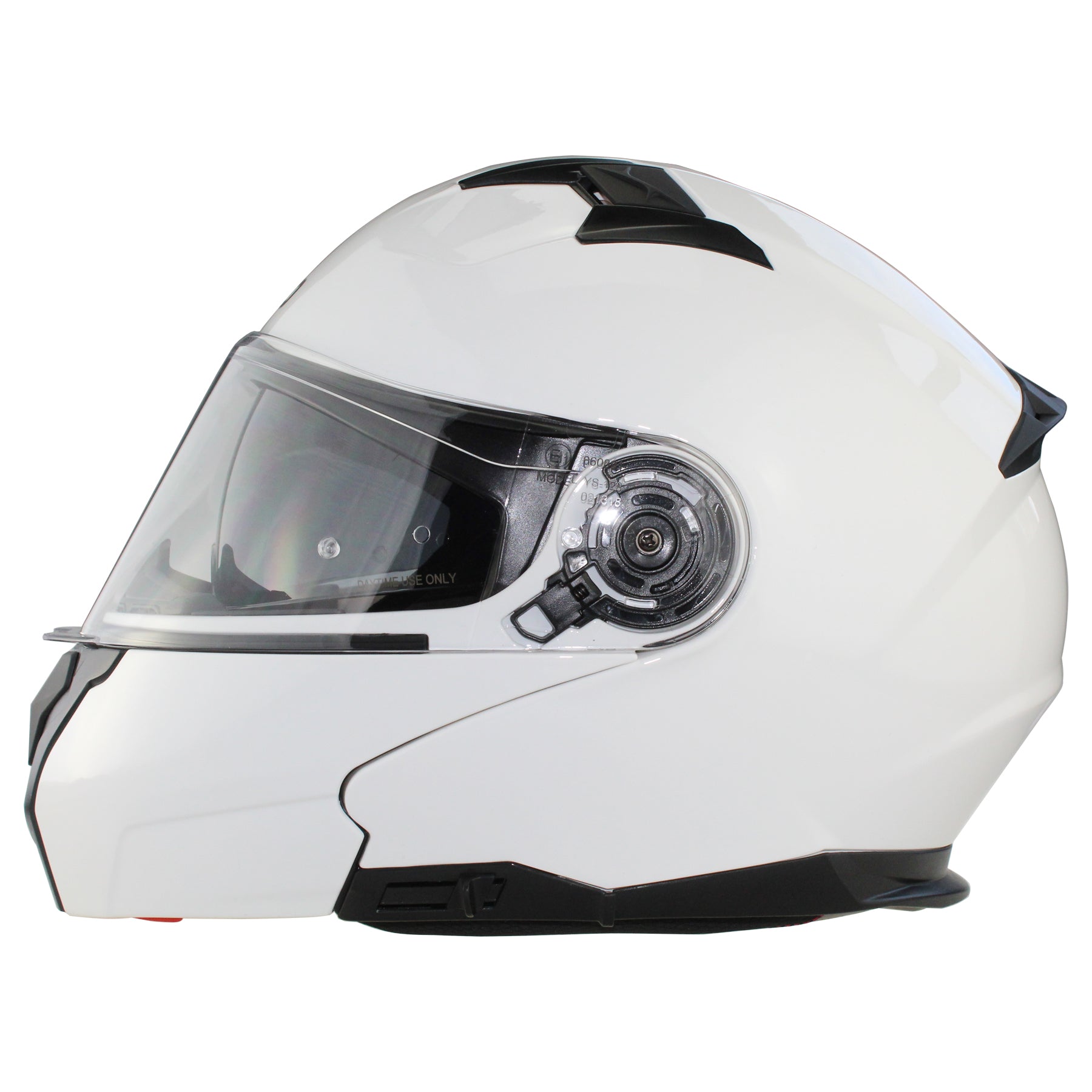 Riderwear | 3GO E335 Flip-Up Modular Helmet - White