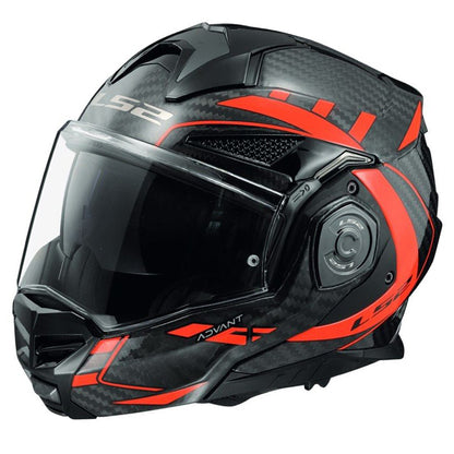 Riderwear | LS2 FF901 ADVANT X CARBON Flip-Front Helmet - Future Red