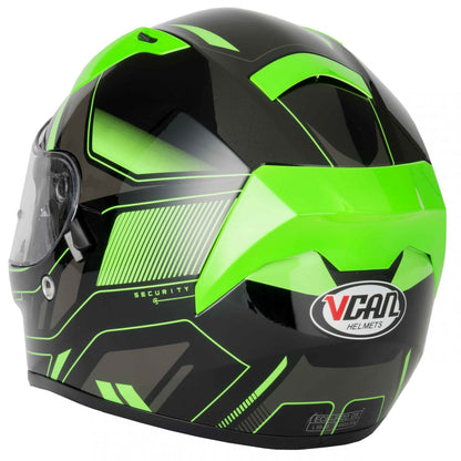 Riderwear | VCAN H128 Helvet Green Full Face Helmet