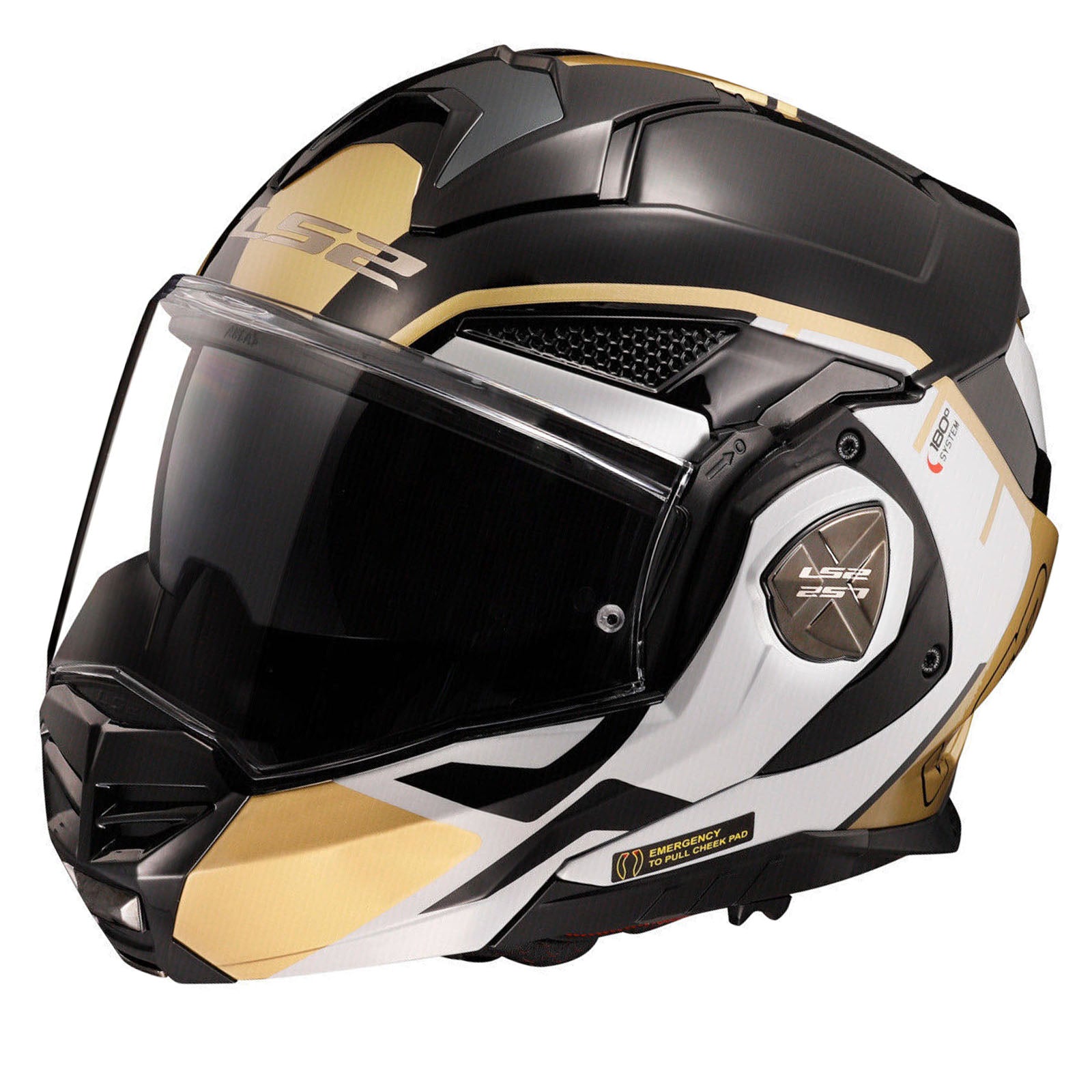 Riderwear | LS2 FF901 ADVANT X METRYK Modular Helmet - Black Gold