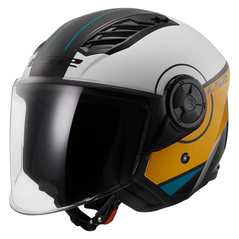Riderwear | LS2 OF616 Airflow-II Cover Open Face Helmet - White Brown