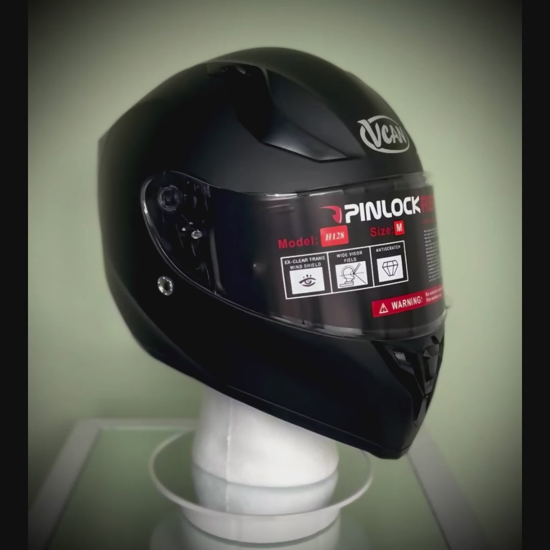VCAN H128 Blinc Bluetooth Helmet - Matt Black