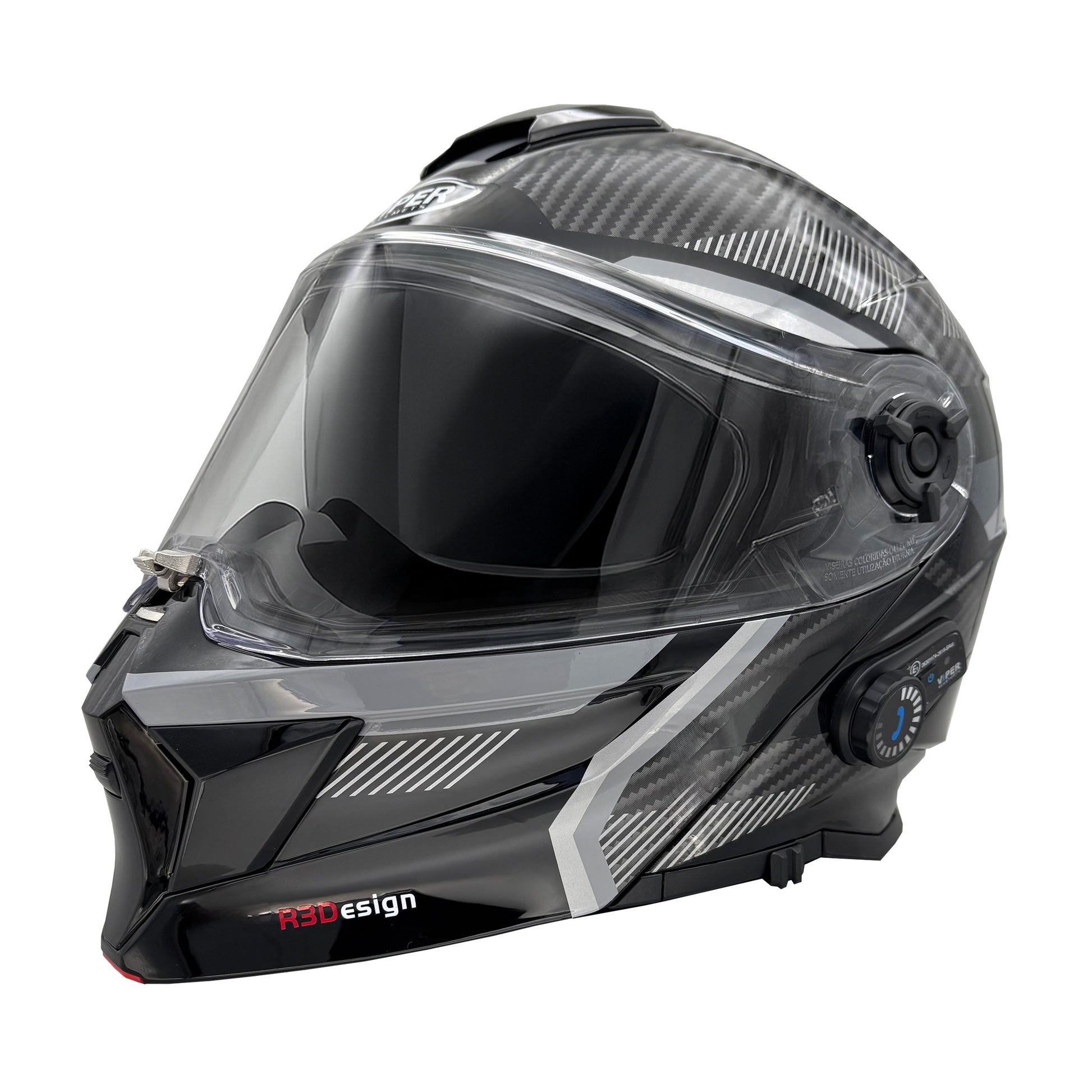 bluetooth stereo motorcycle helmet viper rs v121 RSV121v8 BL+ Blinc Flip Front Helmet – Riderwear