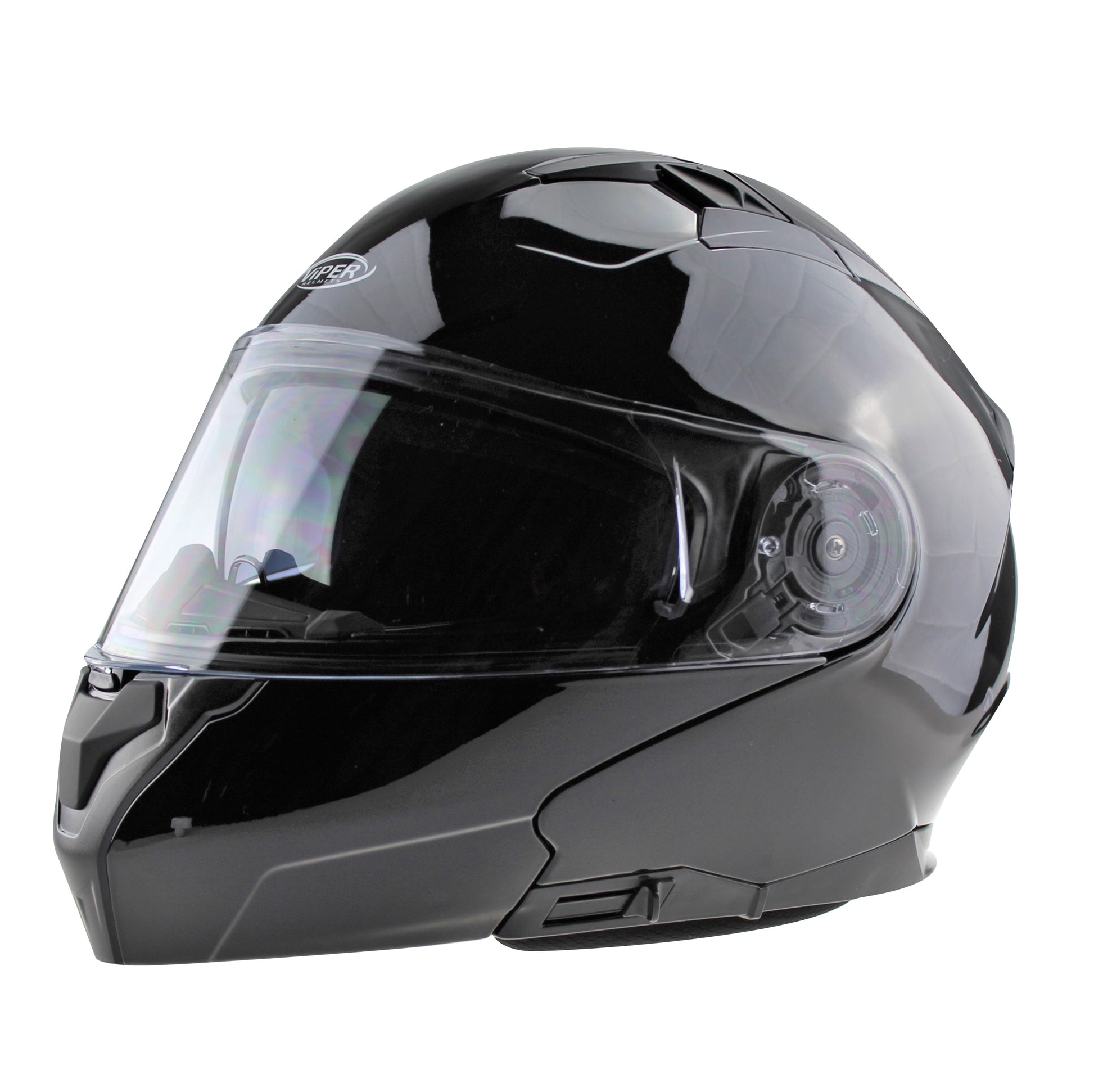 VIPER RSV345 FLIP UP MOTORBIKE HELMET - BLACK