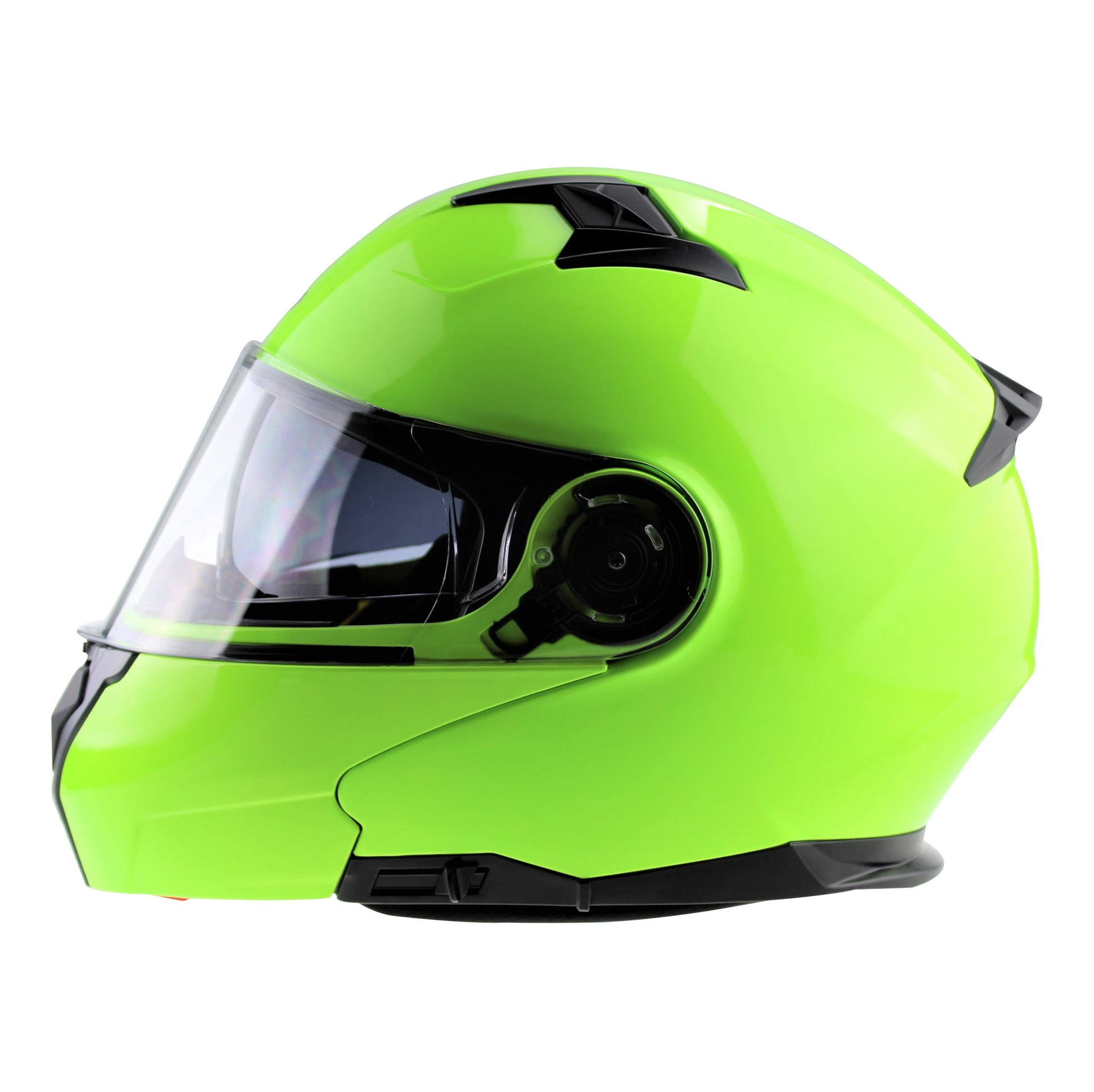 VIPER RSV345 FLIP UP MOTORBIKE HELMET - FLUO YELLOW