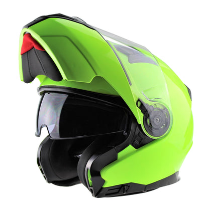 Viper Rsv345 Flip Up Motorbike Helmet Fluo Yellow
