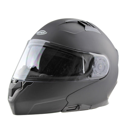 Viper Rsv345 Flip Up Motorbike Helmet Matt Black