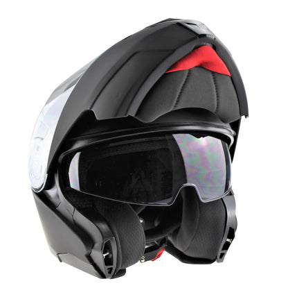 VIPER RSV345 FLIP UP MOTORBIKE HELMET - MATT BLACK